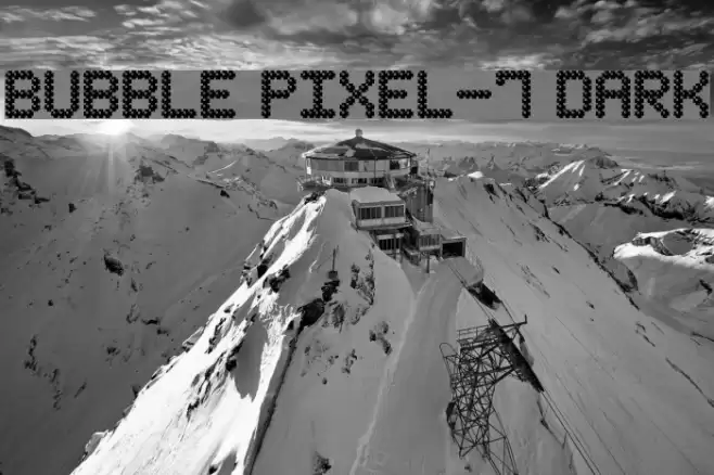 Bubble Pixel-7 Dark Font examples