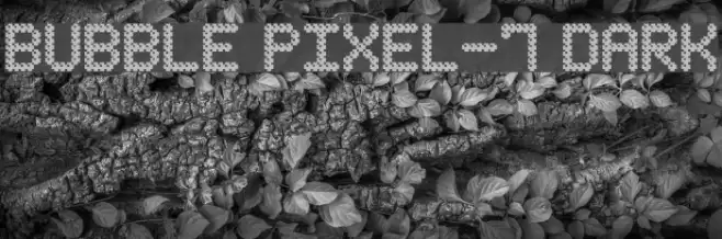 Bubble Pixel-7 Dark Font examples