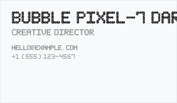 Bubble Pixel-7 Dark Business Card