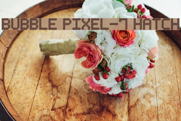Bubble Pixel-7 Hatch Font examples
