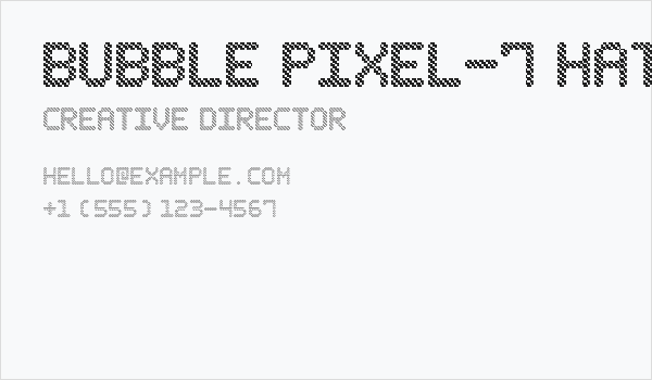 Bubble Pixel-7 Hatch Business Card