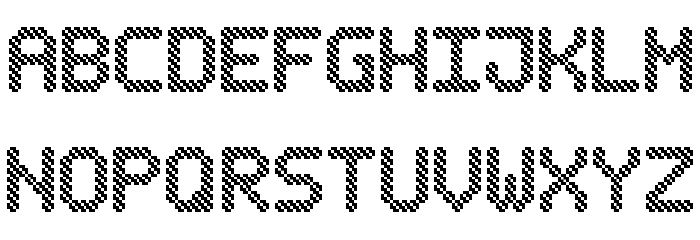 Bubble Pixel-7 Hatch Font LOWERCASE