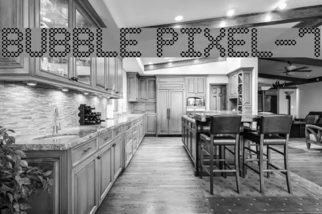 Bubble Pixel-7 Font examples