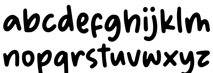 Bubble Rainbow Font LOWERCASE