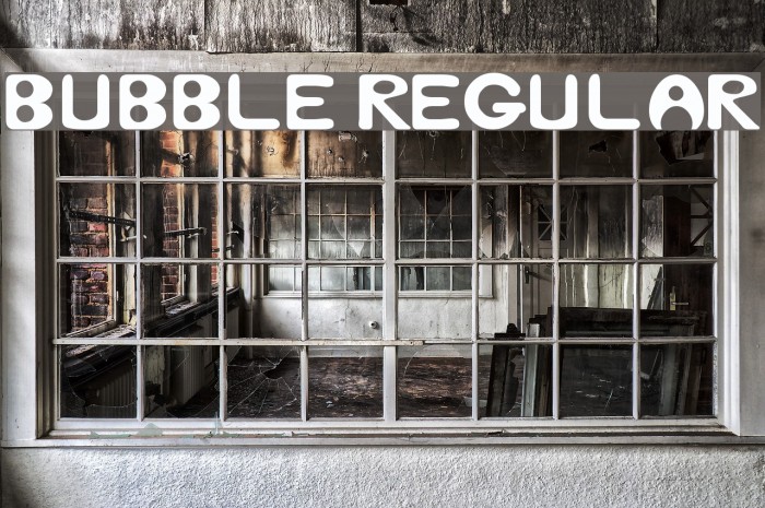 Bubble Regular Font examples