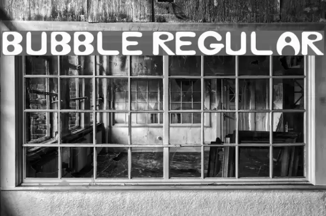 Bubble Regular Font examples