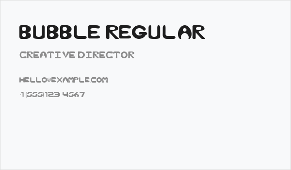 Bubble Regular Business Card