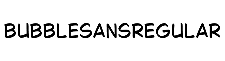 Bubble Sans Regular  フリーフォントのダウンロード