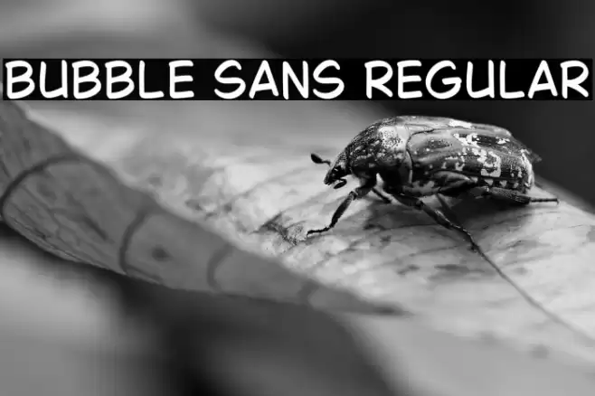 Bubble Sans Regular Font examples