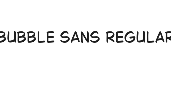 Bubble Sans Regular Logo