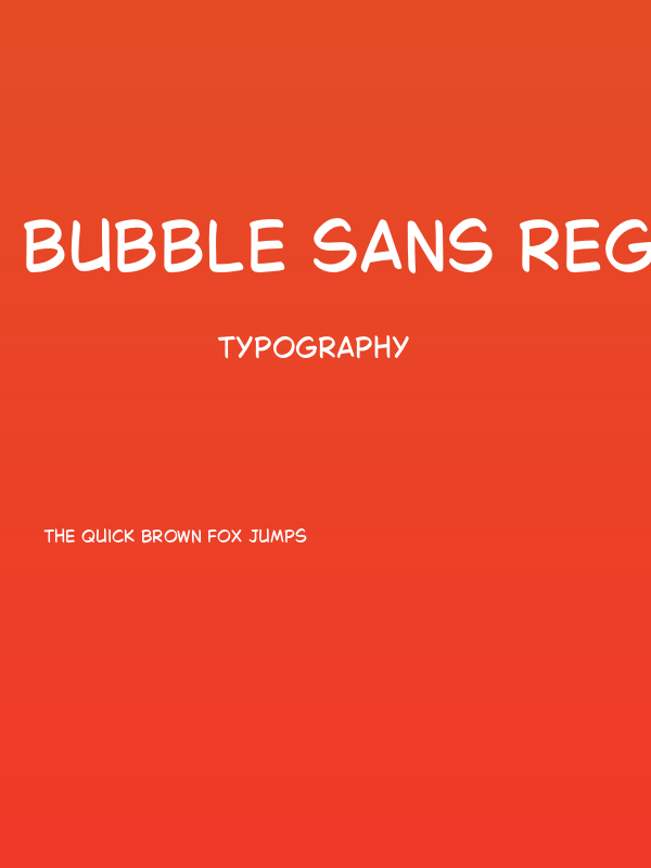 Bubble Sans Regular Poster