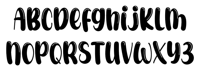 Bubble Shine Font LOWERCASE