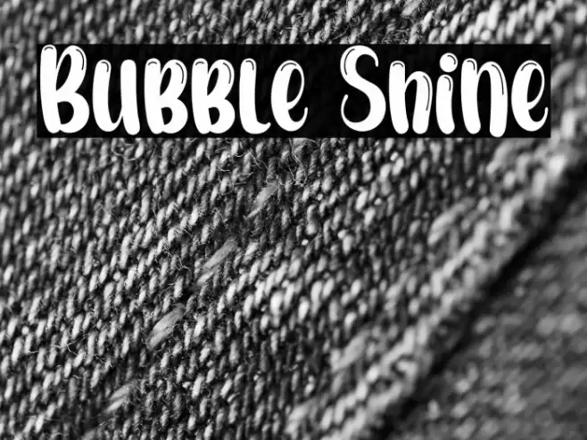 Bubble Shine Font examples