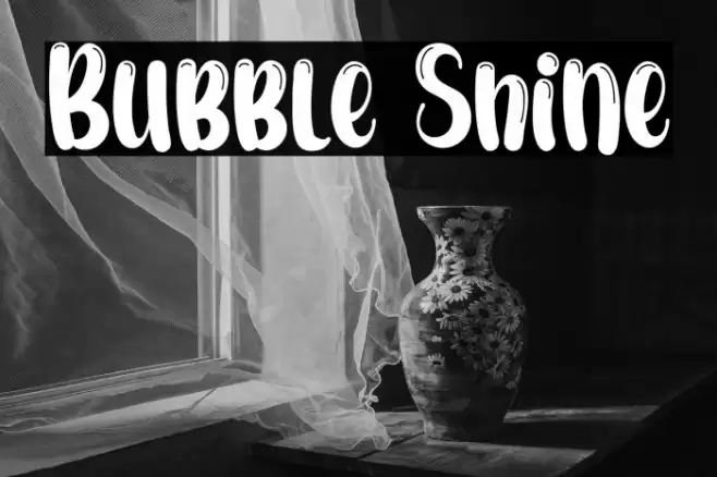 Bubble Shine Font examples