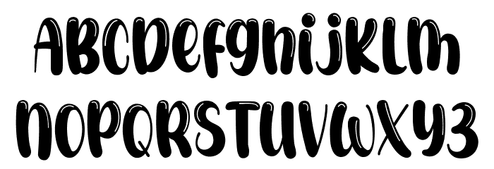 Bubble Shine Font LOWERCASE