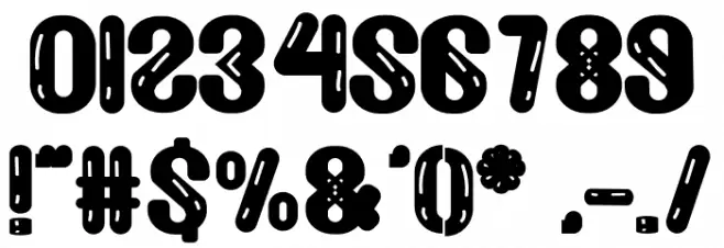 Bubble Shooter Font OTHER CHARS