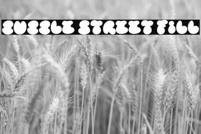 Bubble Street Fill Font examples