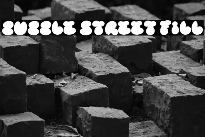 Bubble Street Fill Font examples