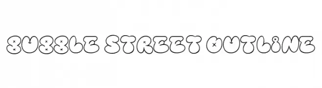 Bubble Street Outline  Fuentes Gratis Descargar
