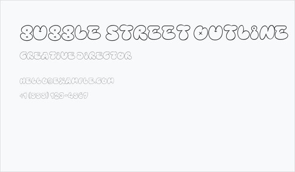 Bubble Street Outline Business Card