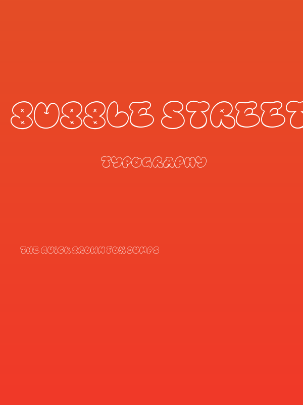 Bubble Street Outline Poster