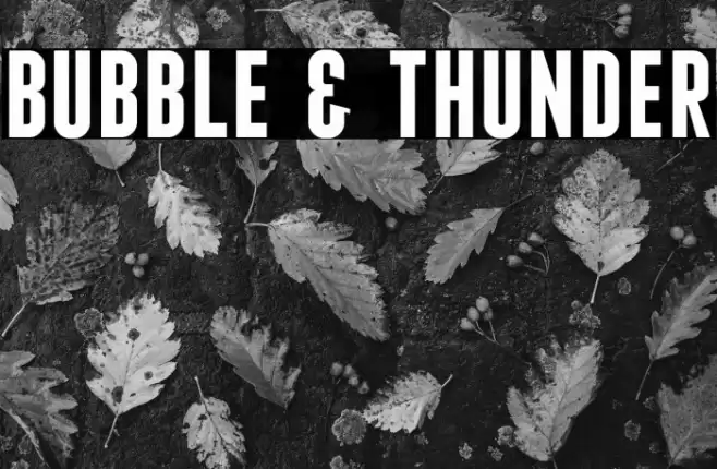 Bubble & Thunder Font examples