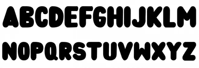 Bubble Water Font UPPERCASE