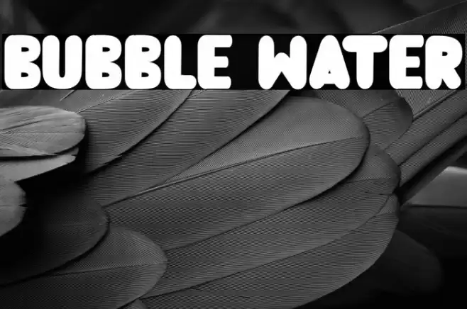 Bubble Water Font examples