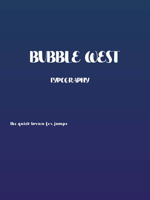 Bubble West Poster