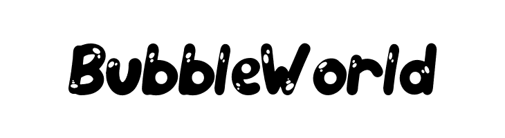 Bubble World  नि: शुल्क फ़ॉन्ट्स डाउनलोड