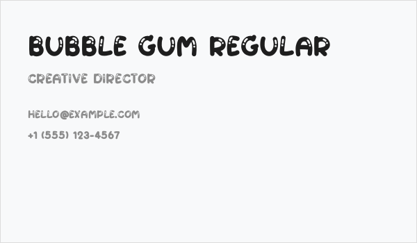 Bubble gum Regular Business Card