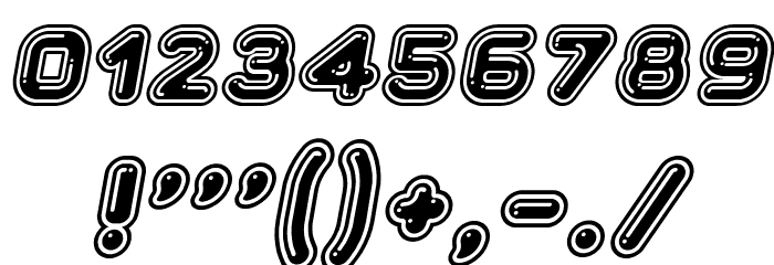 Bubble3D Italic Font OTHER CHARS