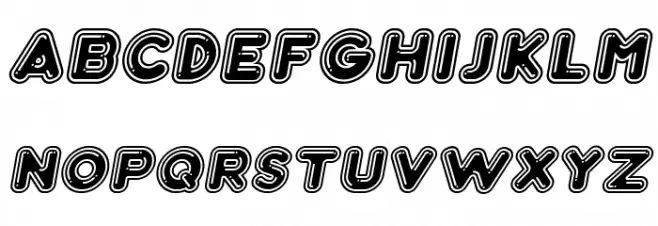 Bubble3D Italic Polices MAJUSCULES