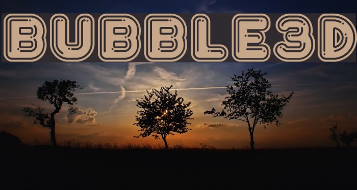 Bubble3D Font examples