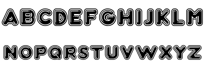 Bubble3D Font LOWERCASE