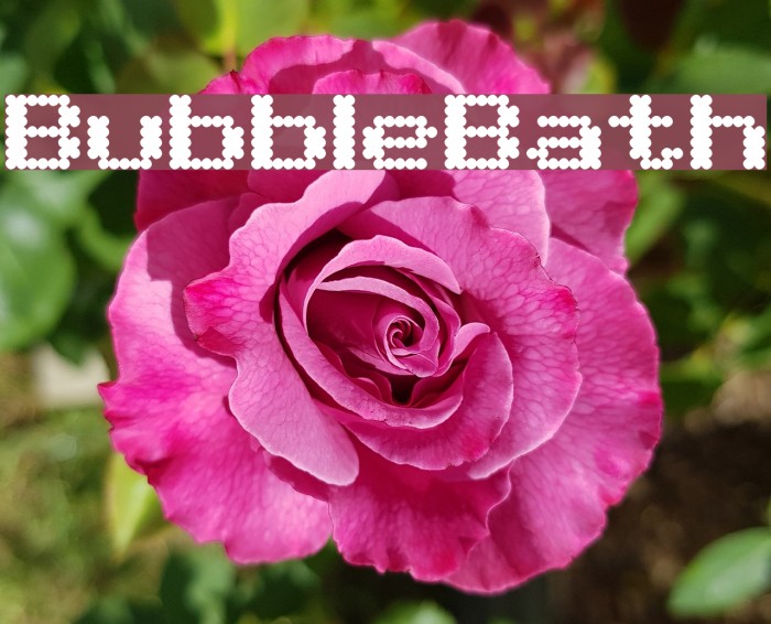 BubbleBath Font examples