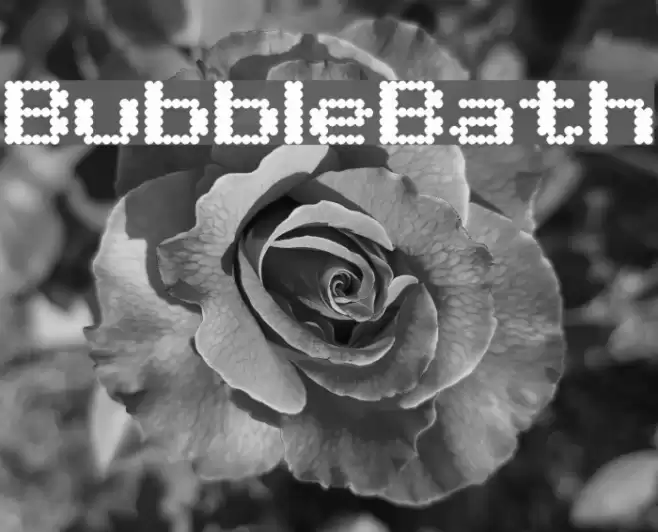 BubbleBath Fonte examples