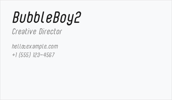 BubbleBoy2 Business Card