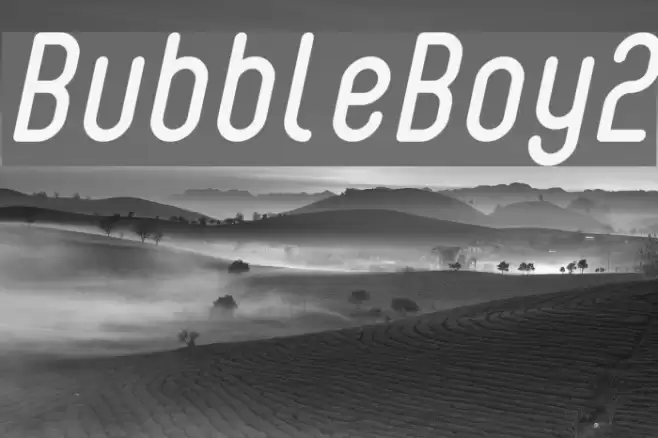 BubbleBoy2 Font examples