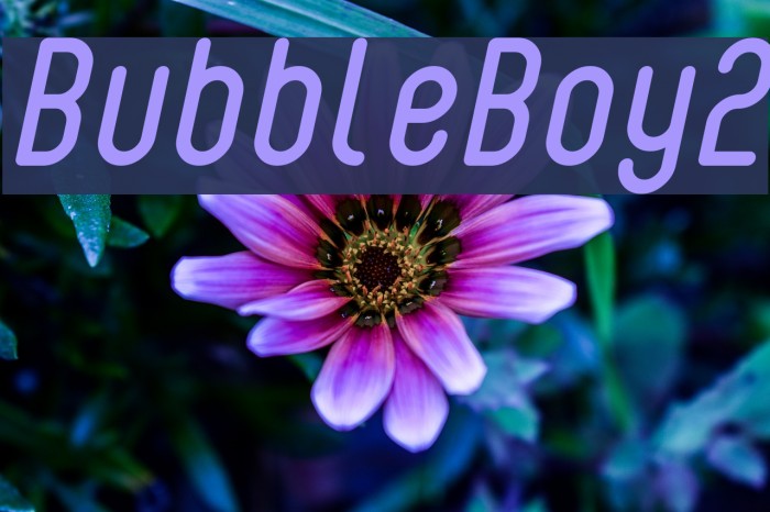 BubbleBoy2 Font examples