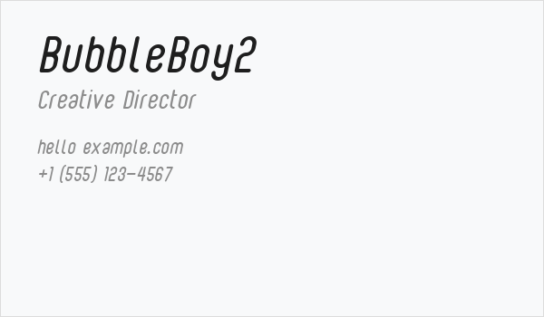 BubbleBoy2 Business Card