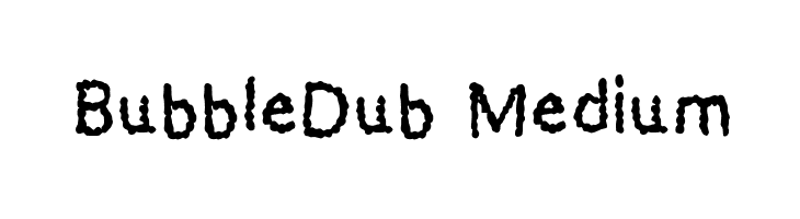 BubbleDub Medium Font