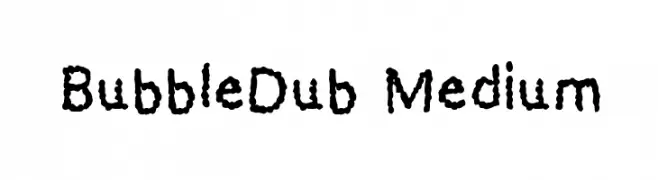 BubbleDub Medium  नि: शुल्क फ़ॉन्ट्स डाउनलोड