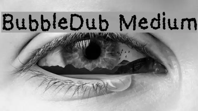 BubbleDub Medium Font examples