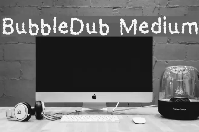BubbleDub Medium Font examples