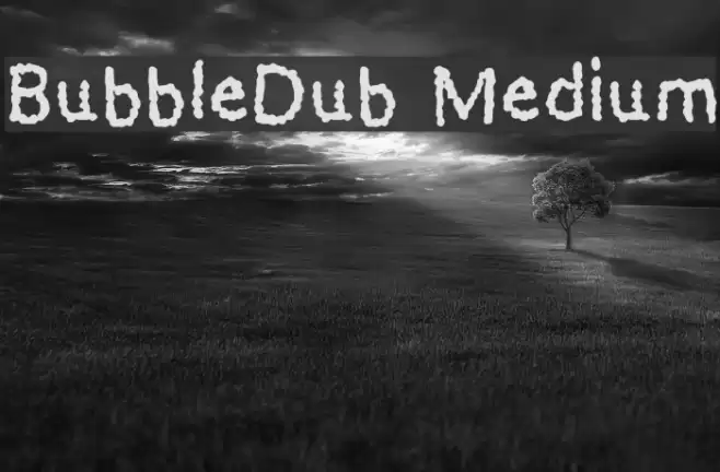 BubbleDub Medium Font examples
