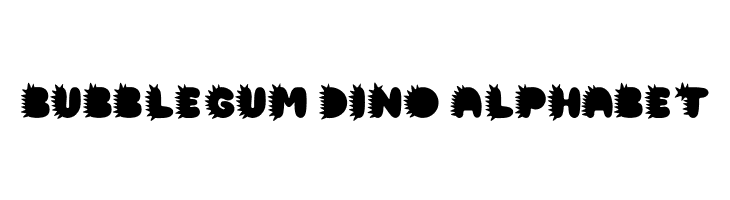 BubbleGum Dino Alphabet  免费字体下载