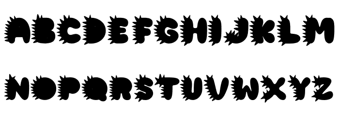 BubbleGum Dino Alphabet Font OTHER CHARS