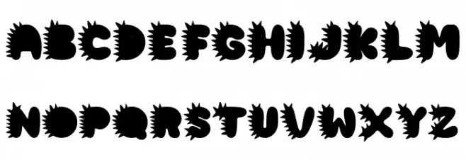 BubbleGum Dino Alphabet Caratteri MAIUSCOLE