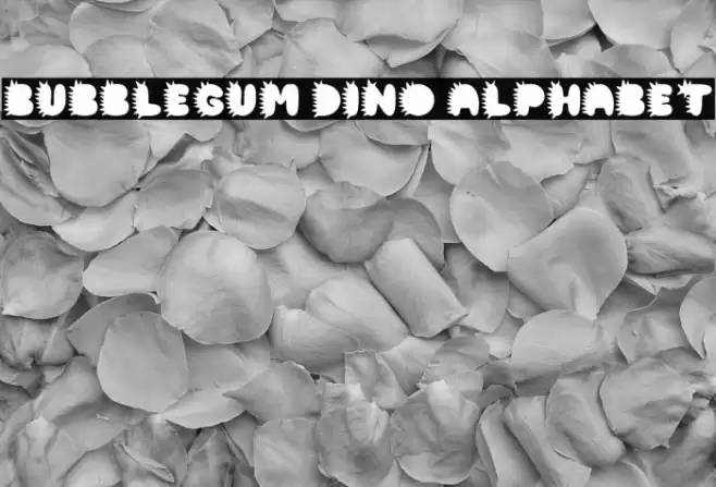 BubbleGum Dino Alphabet Font examples
